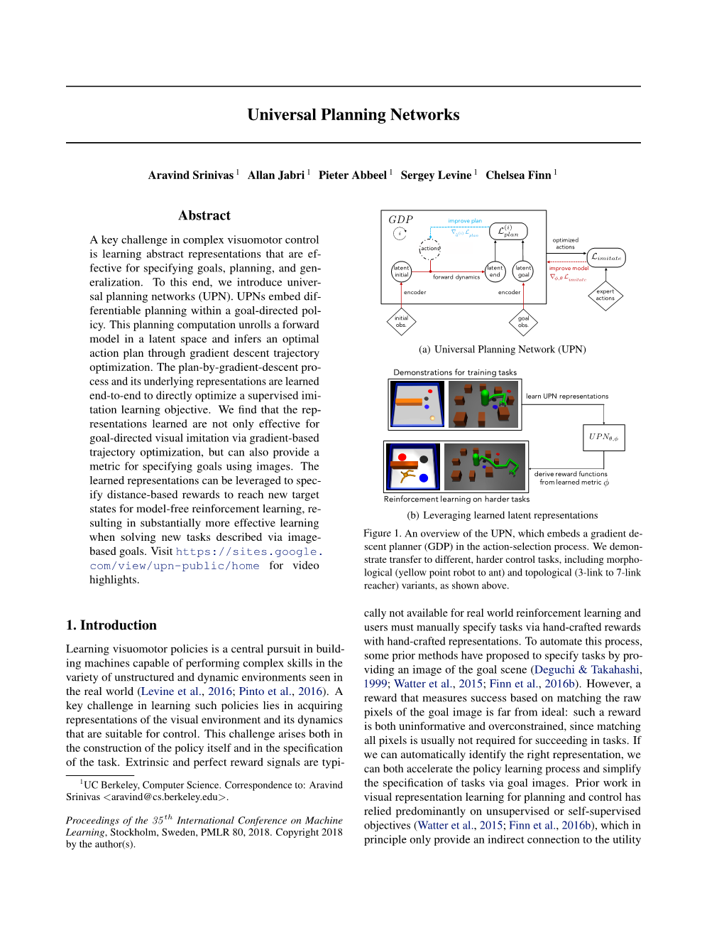 Universal Planning Networks