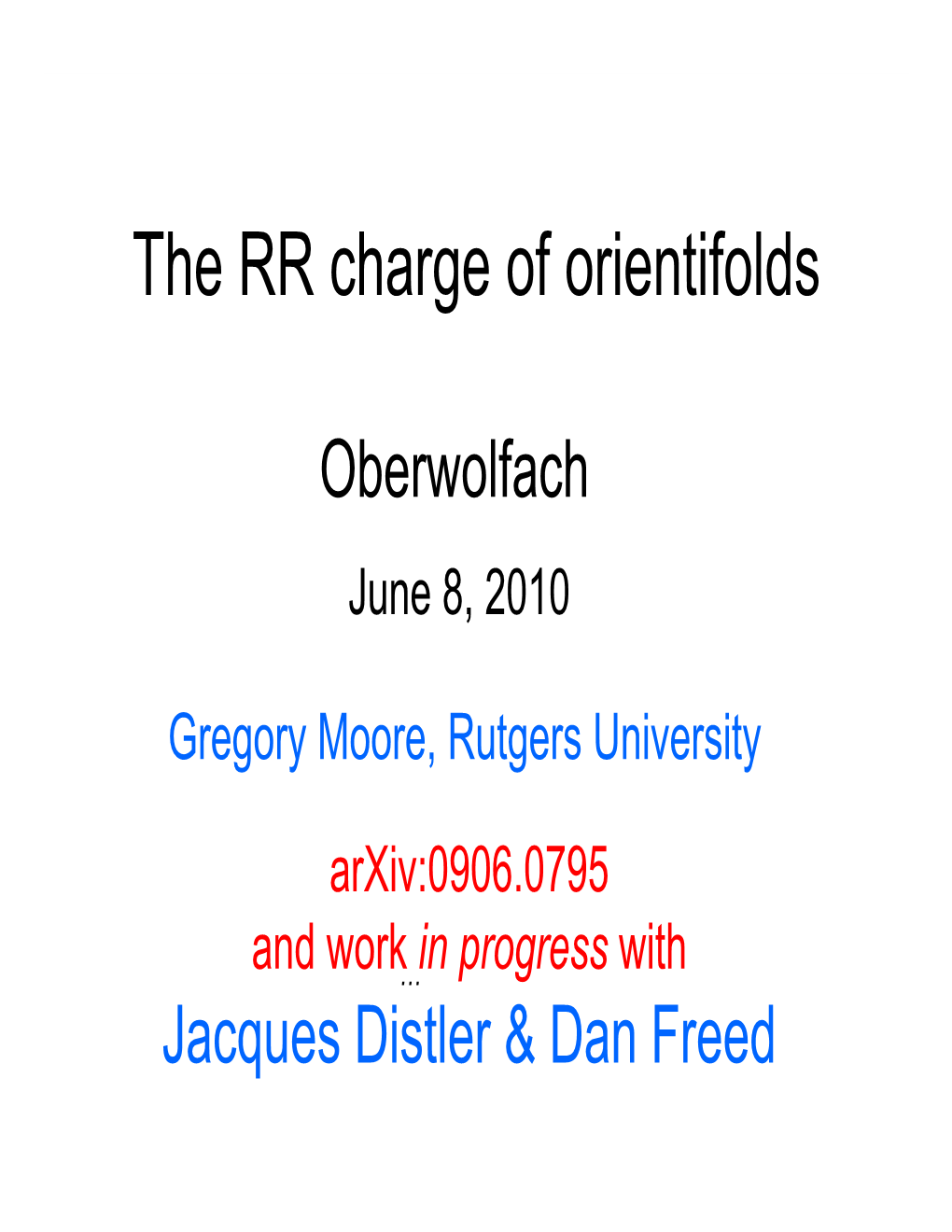 The RR Charge of Orientifolds