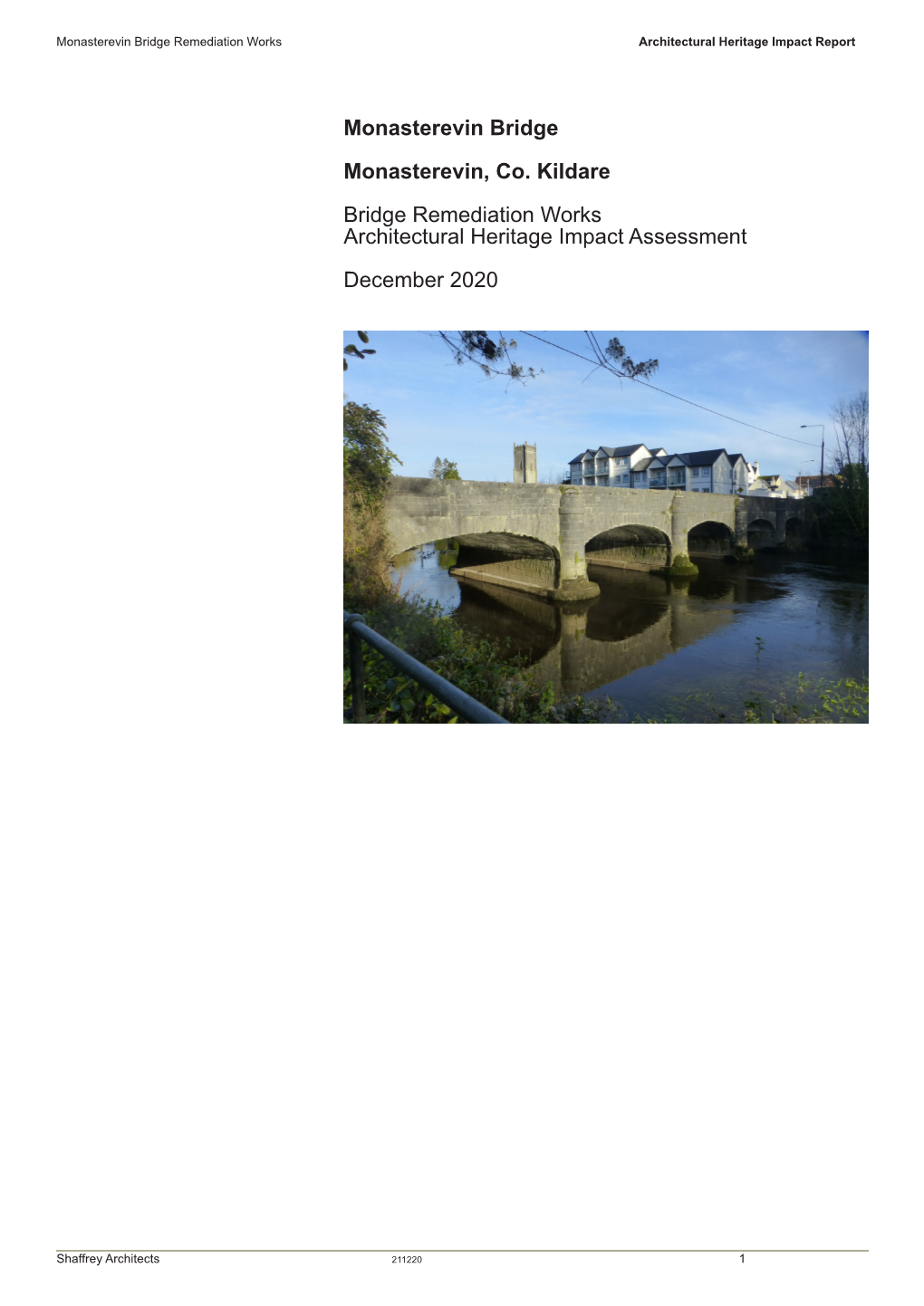 Fa-File-Pdf App H Monasterevin Bridge AHIA Report 25012021.Pdf 15.99 MB