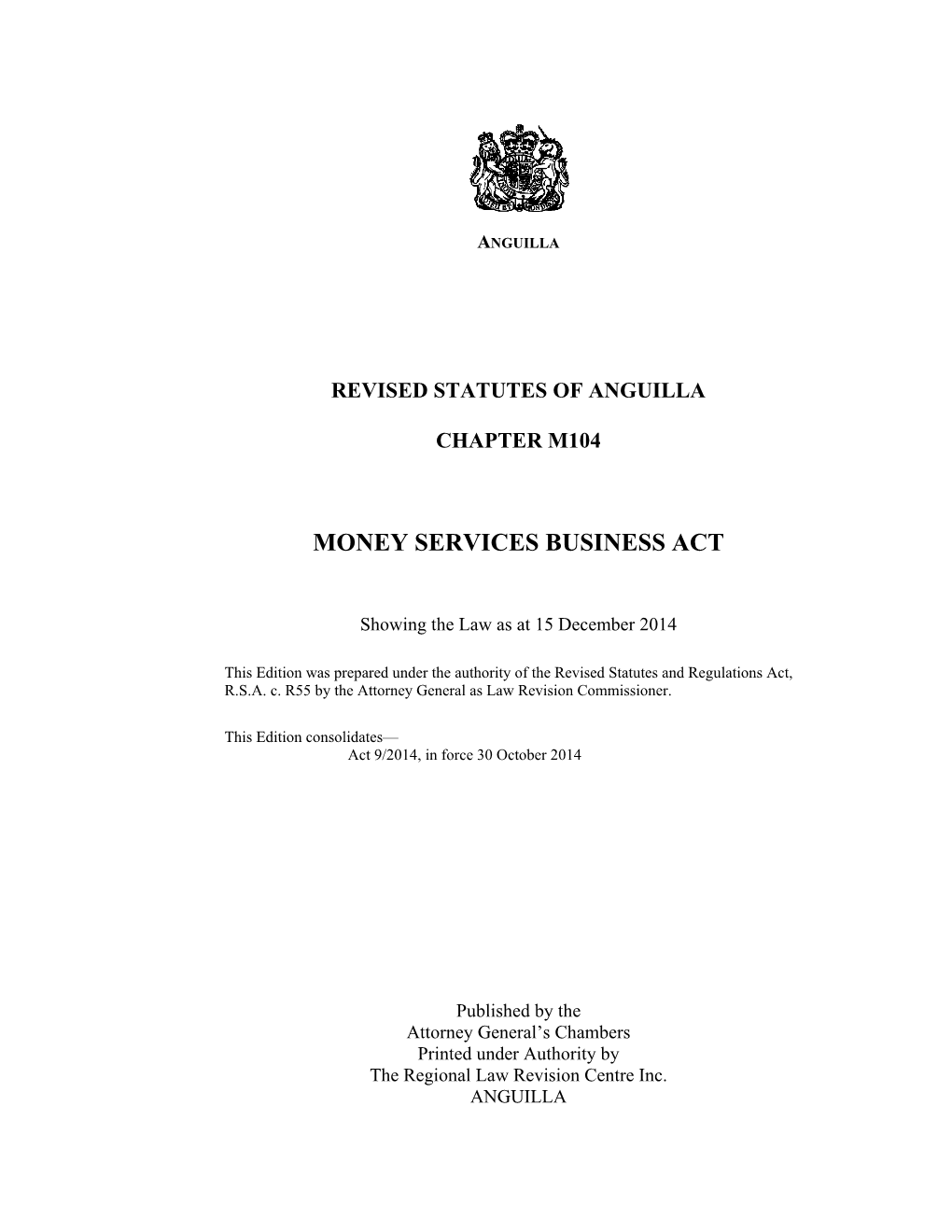 Money Services Business Act