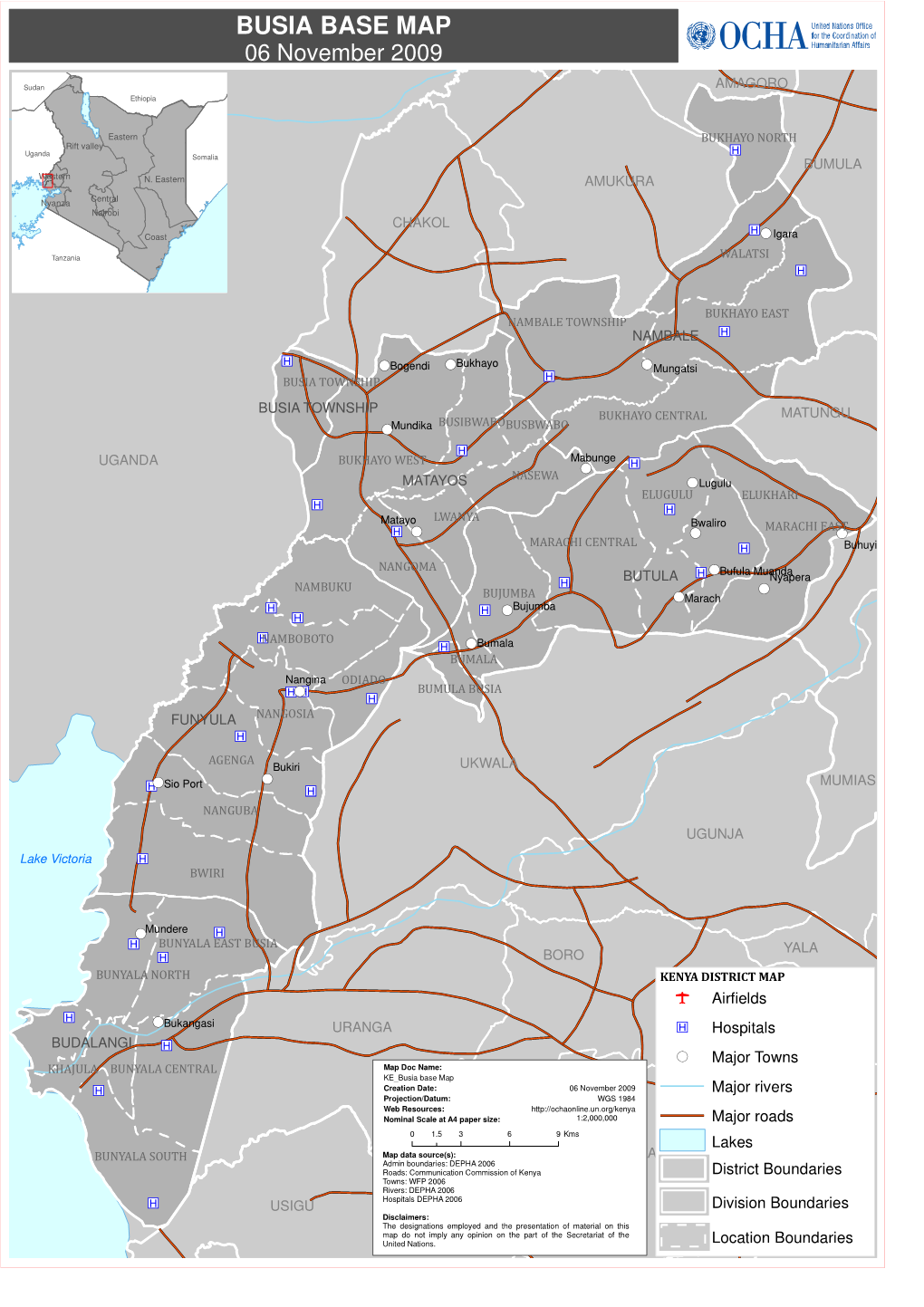 BUSIA BASE MAP 06 November 2009