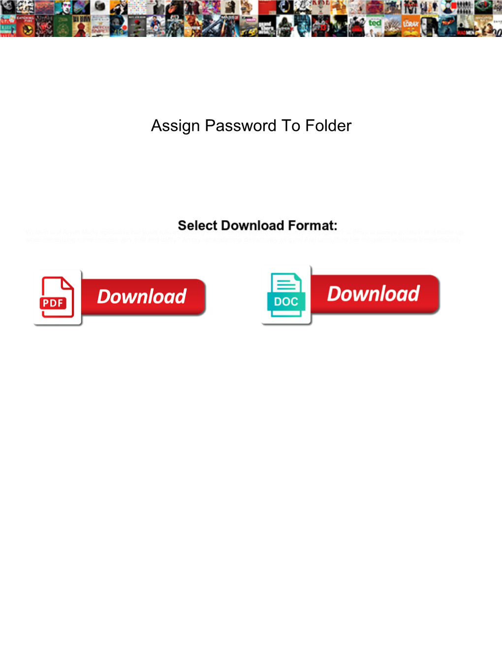 Assign Password to Folder