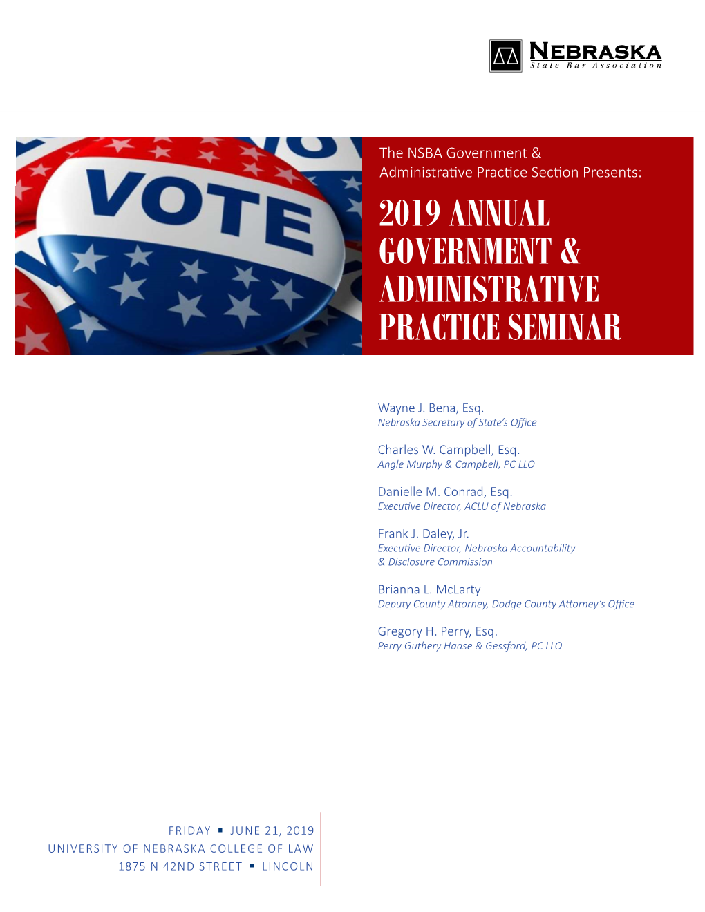 2019 Annual Government & Administrative Practice