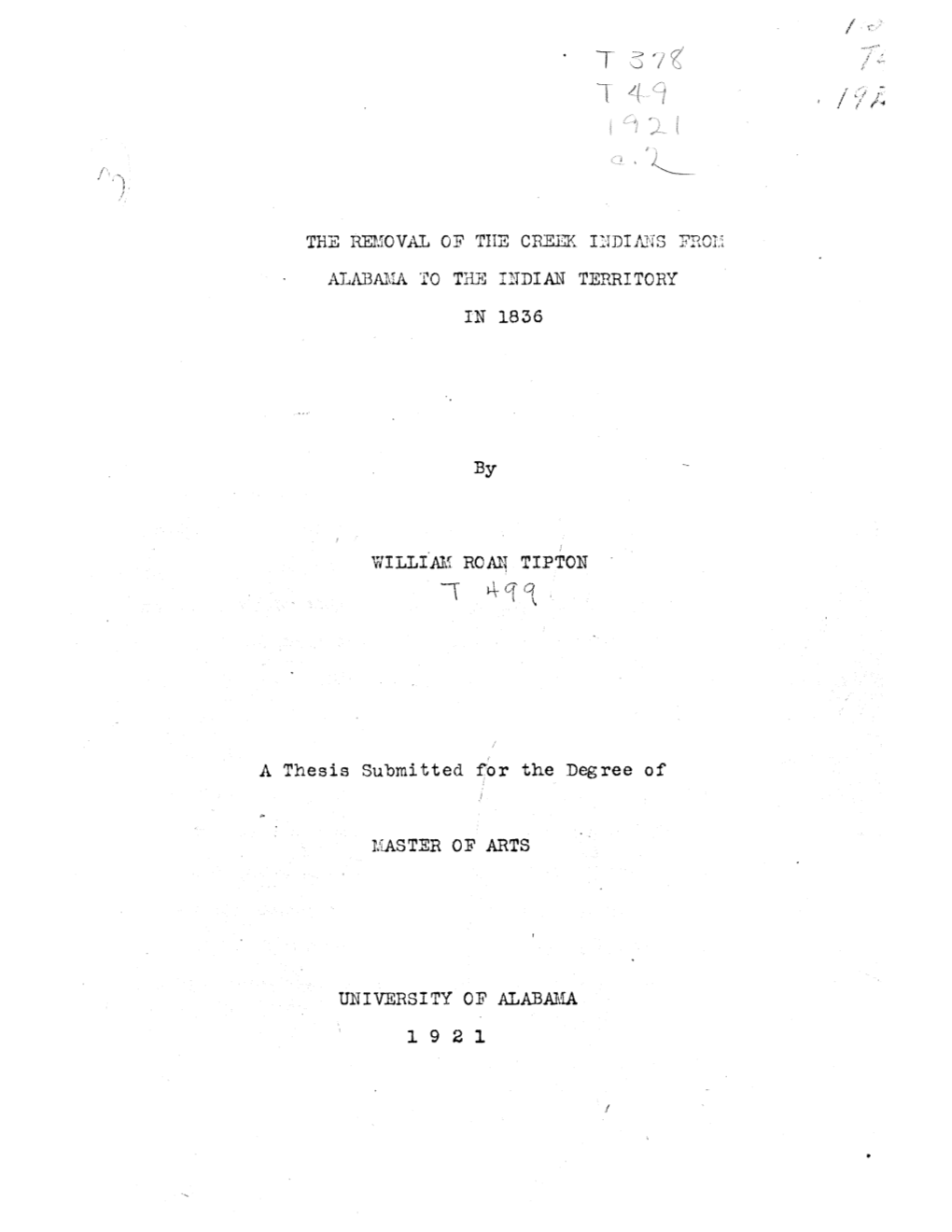 By a Thesis Submitted for the Degree Of