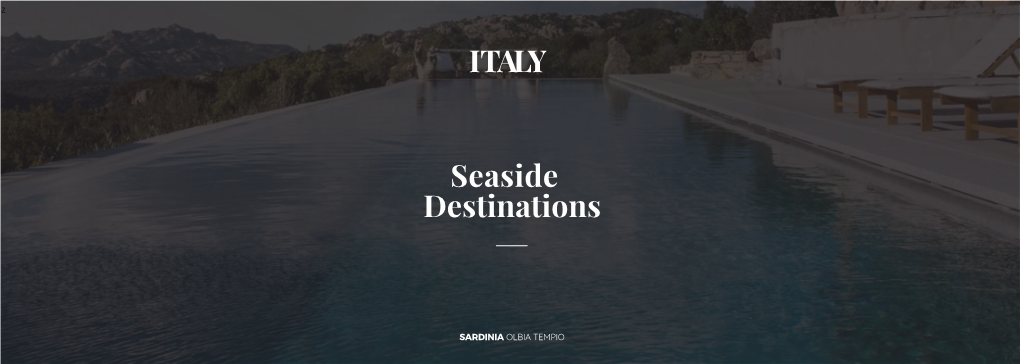 Seaside Destinations ITALY