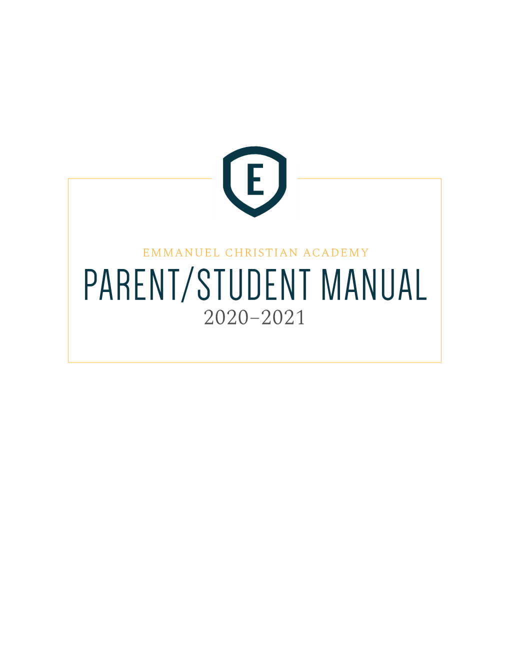 Student Manual 2020–2021