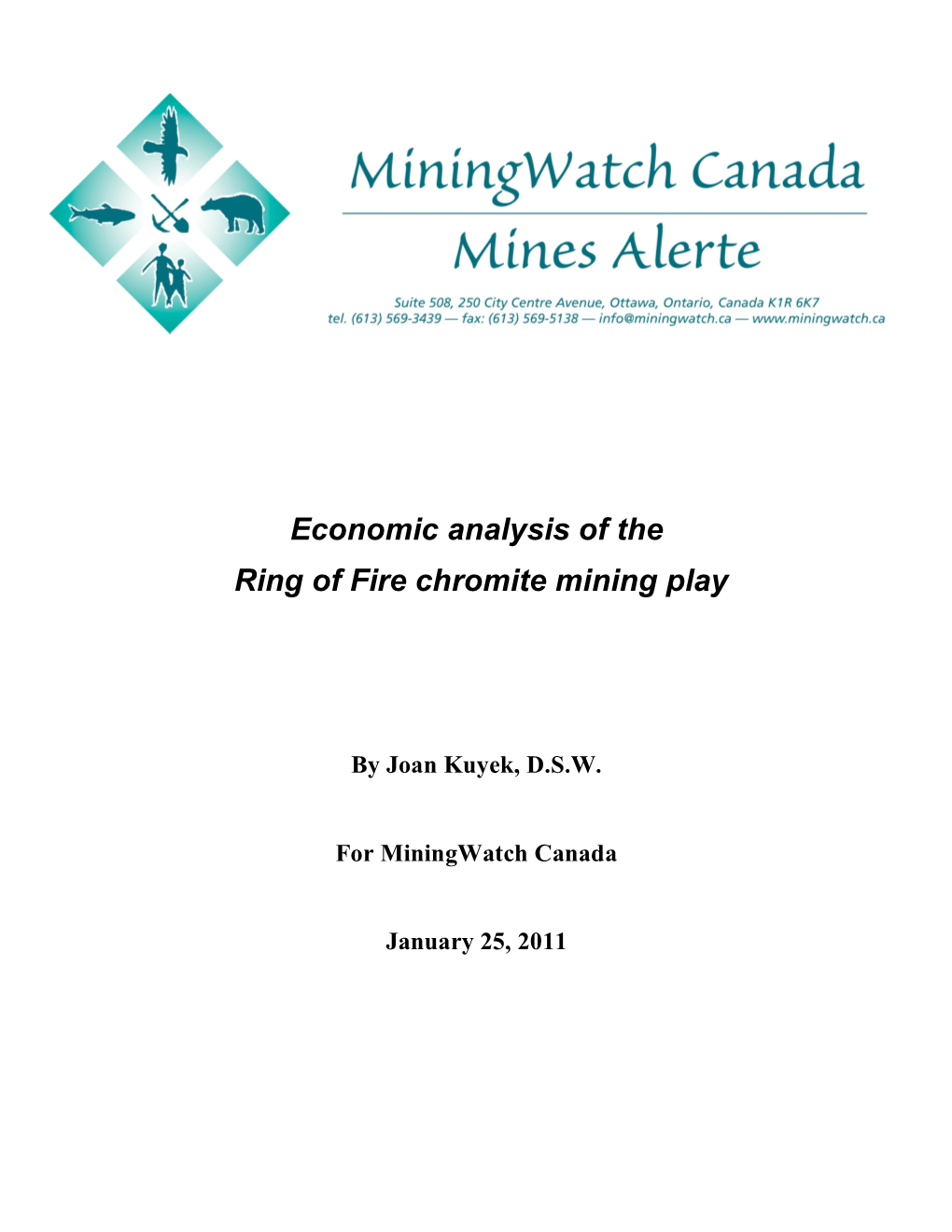 Economic Analysis of the Ring of Fire Chromite Mining Play