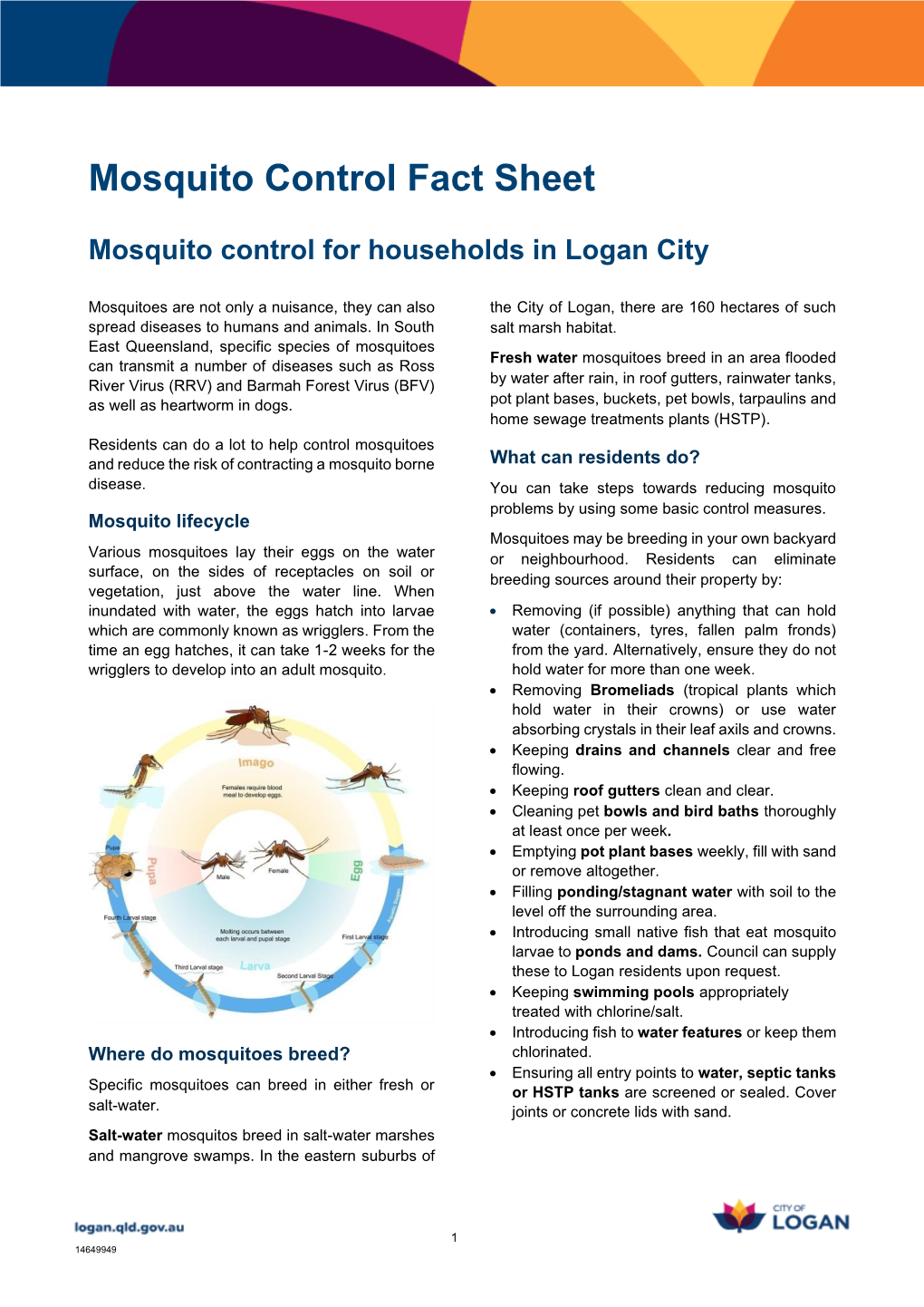 Mosquito Control Fact Sheet