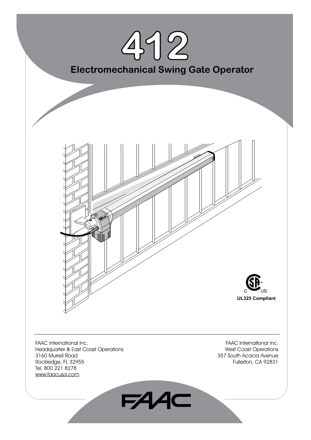 Electromechanical Swing Gate Operator