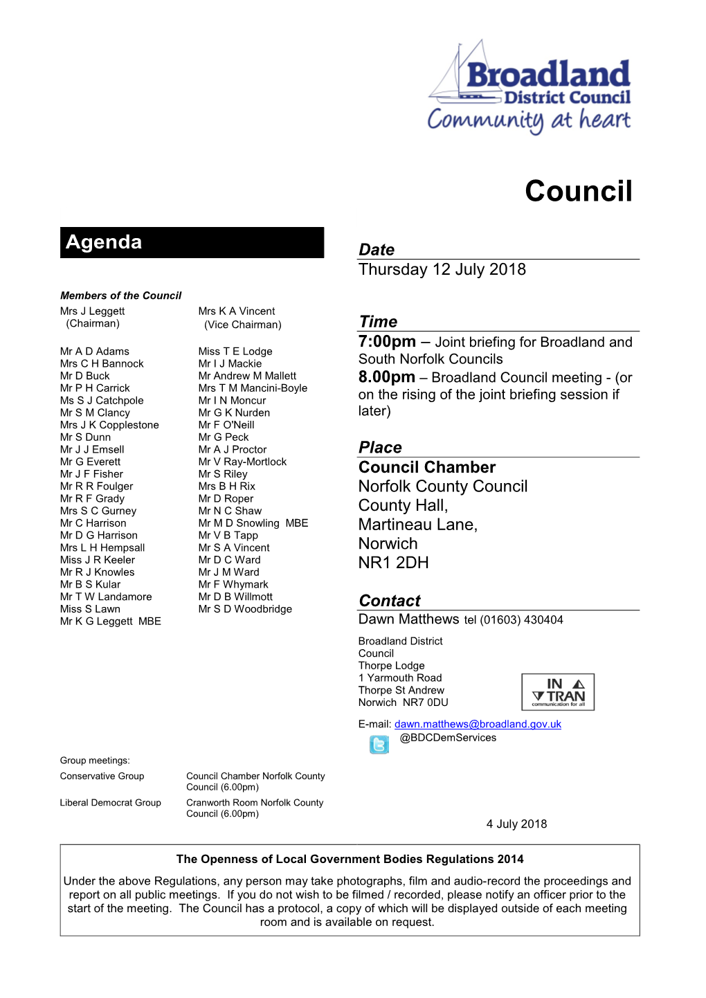 Council Papers