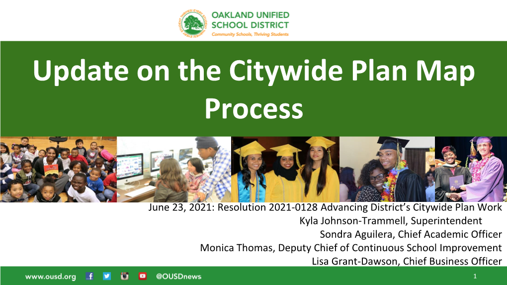 Update on the Citywide Plan Map Process