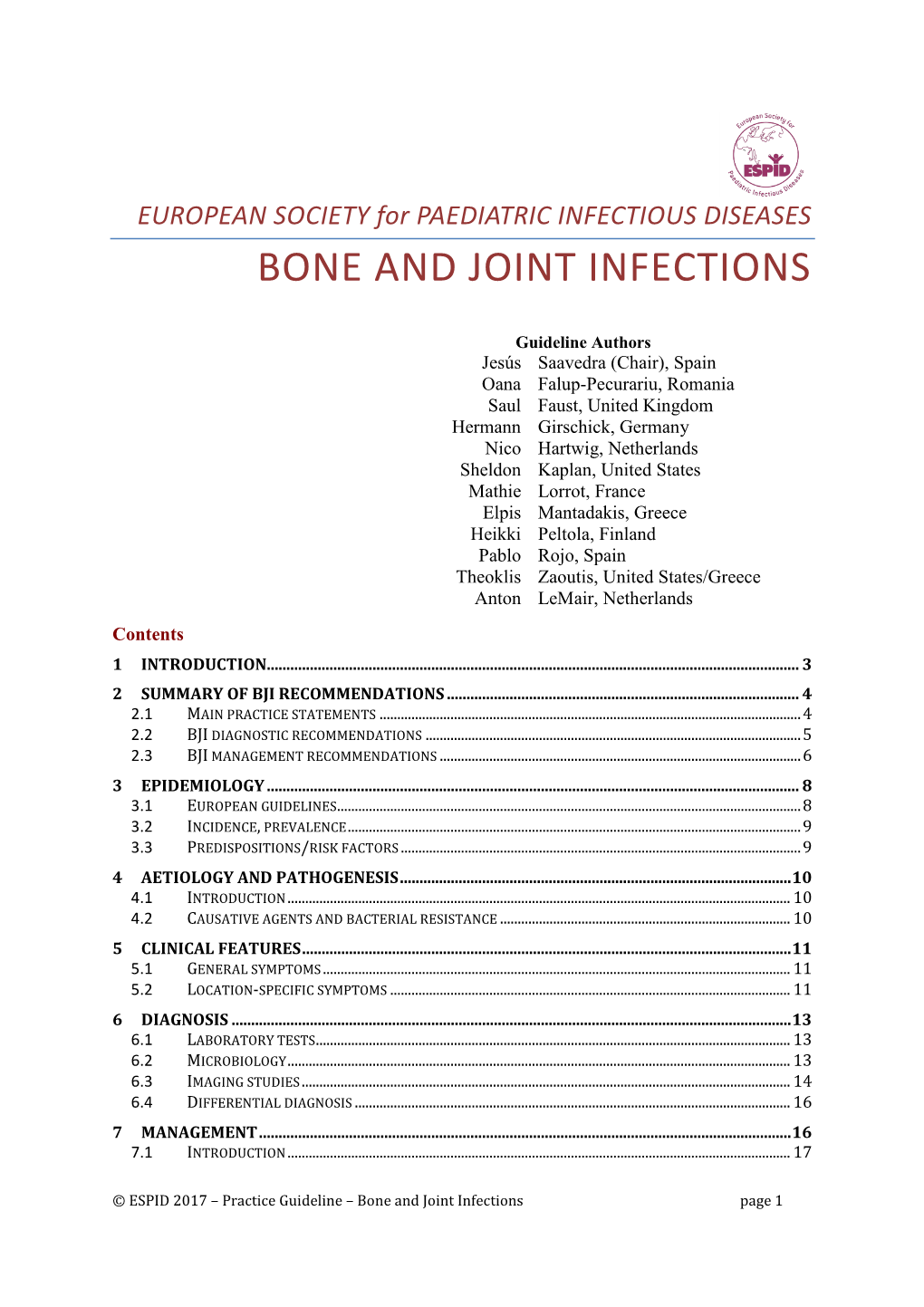 Bone and Joint Infections