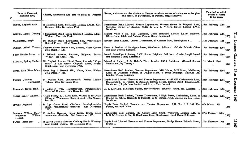 Name of Deceased (Surname First)