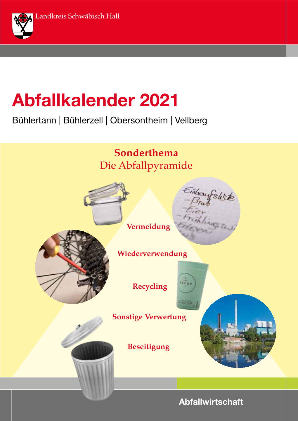 Abfallkalender 2021 Bühlertann | Bühlerzell | Obersontheim | Vellberg