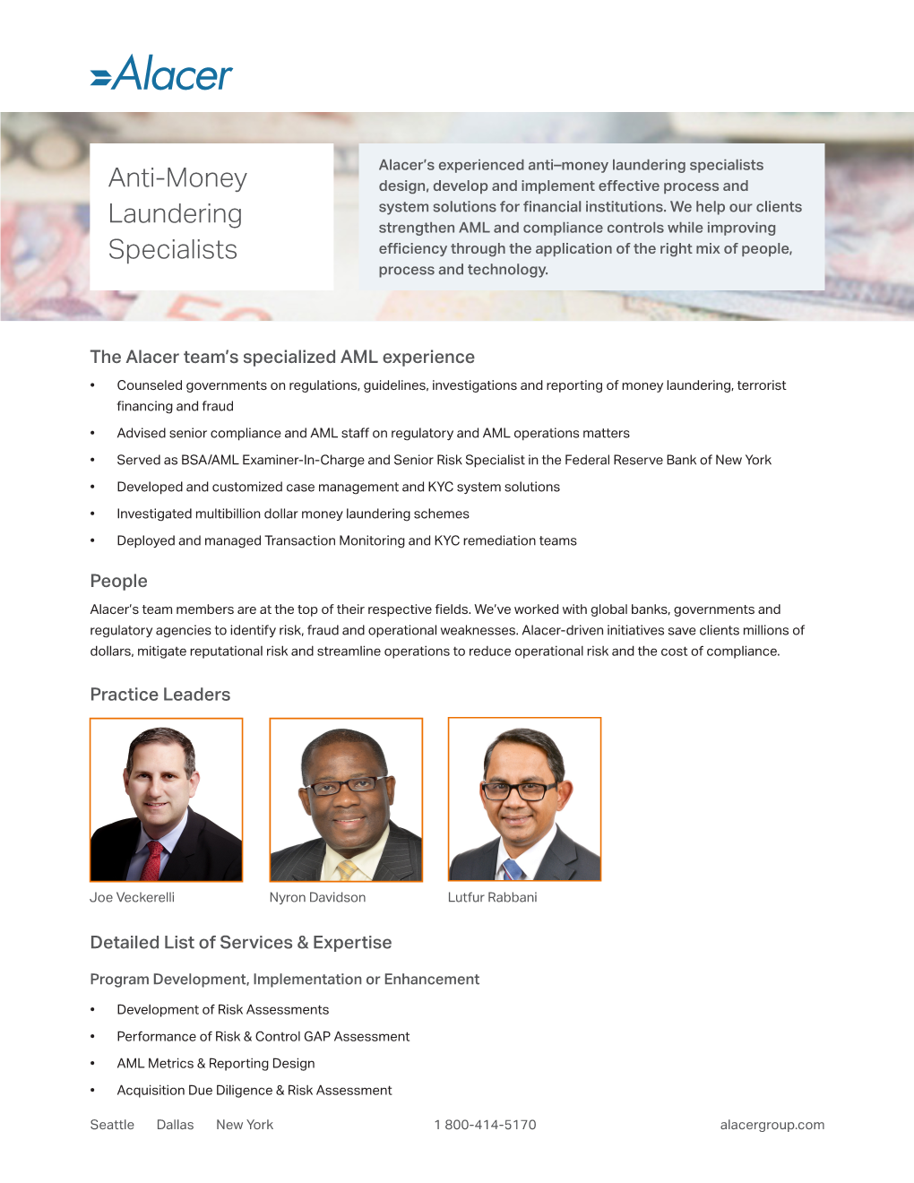 Anti-Money Laundering Specialists