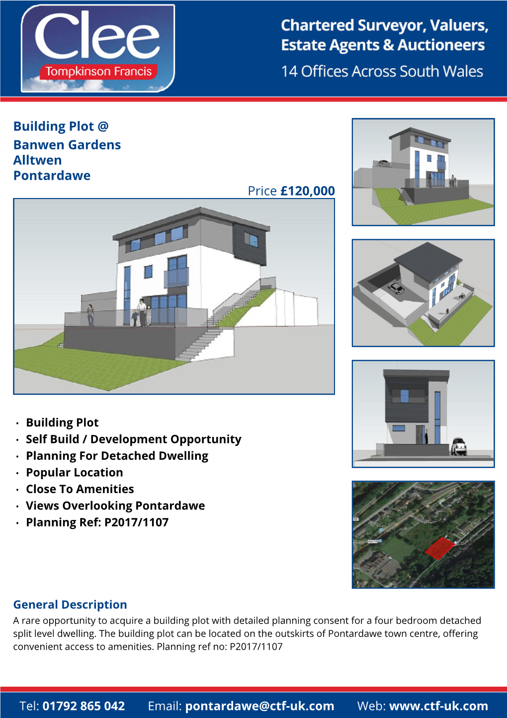 Building Plot @ Banwen Gardens Alltwen Pontardawe Price £120,000