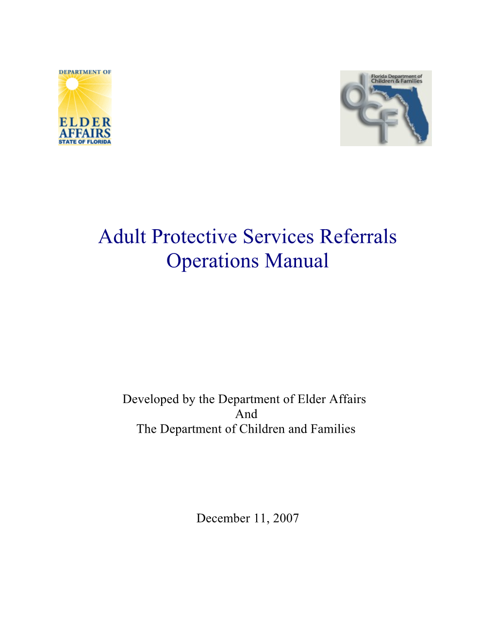 Adult Protective Services Referrals