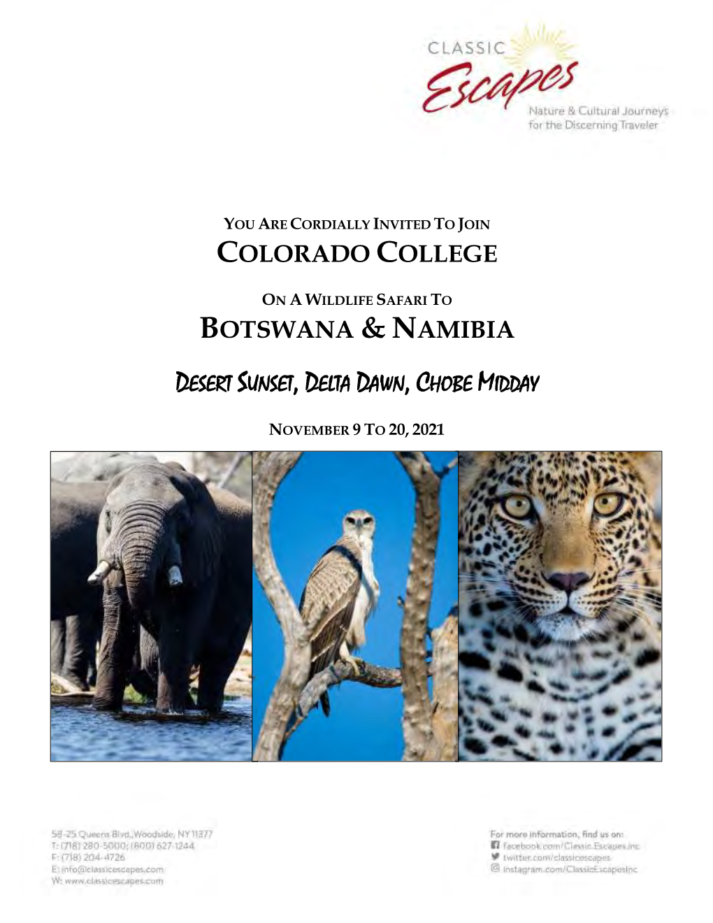 Colorado College Botswana & Namibia