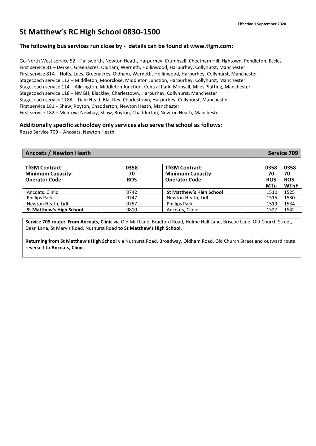 School Bus Services in Manchester