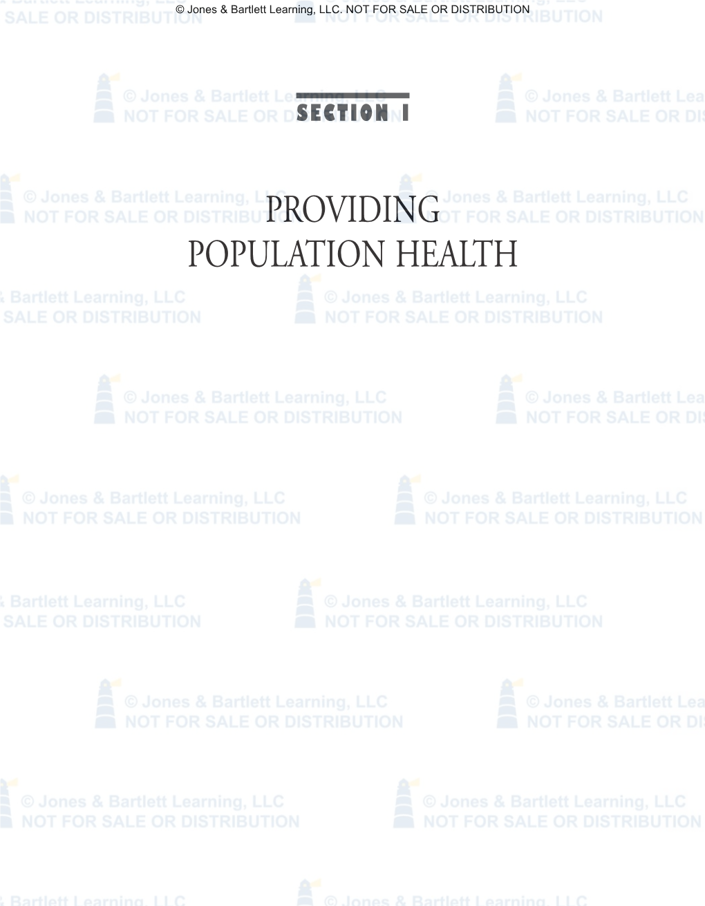 Providing Population Health