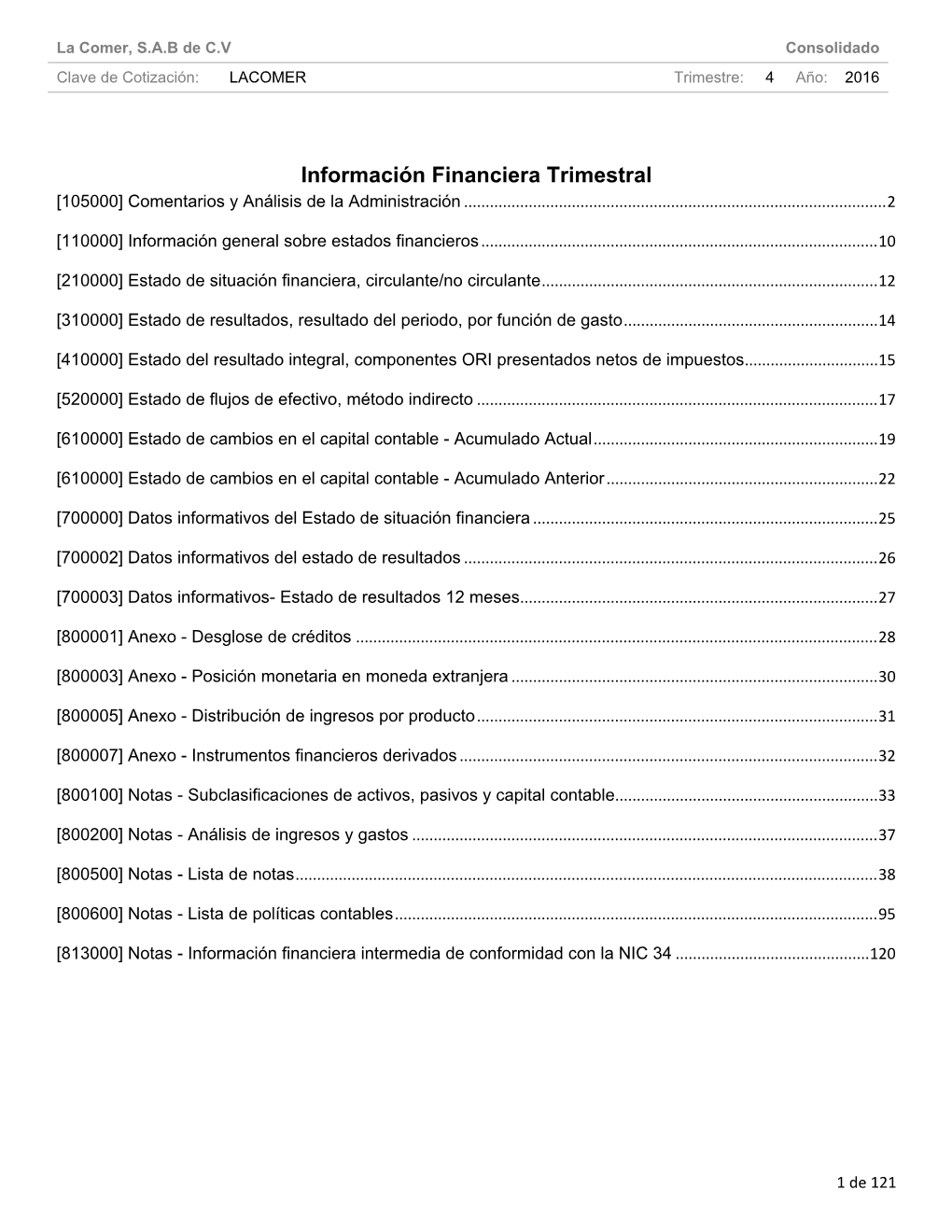 Información Financiera Trimestral [105000] Comentarios Y Análisis De La Administración