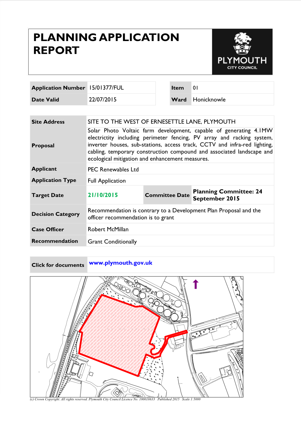 Item 01 Site to the West of Ernesettle Lane