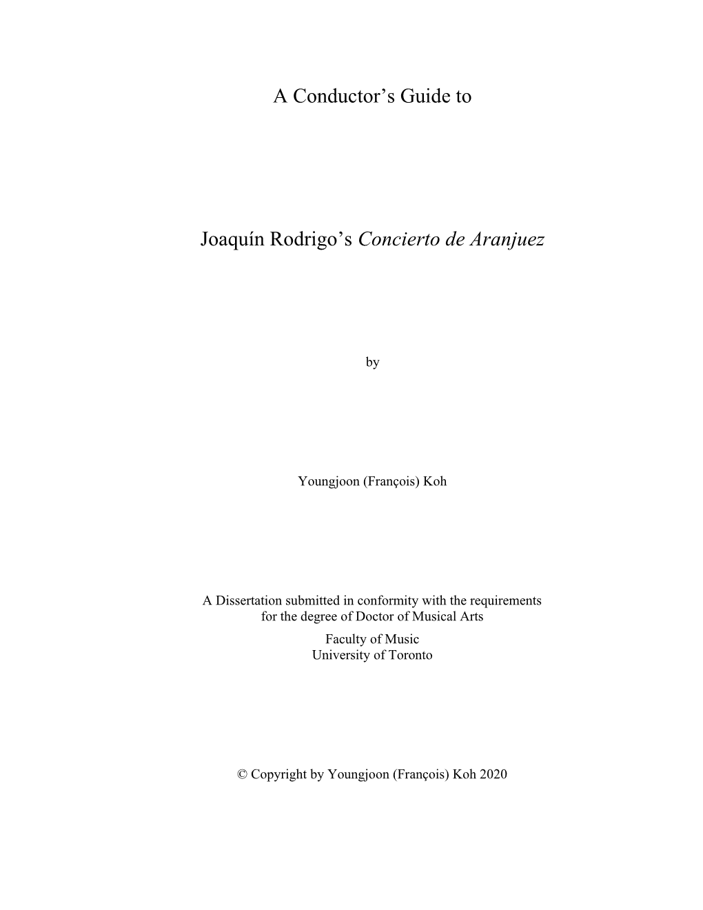 A Conductor's Guide to Joaquín Rodrigo's Concierto De Aranjuez