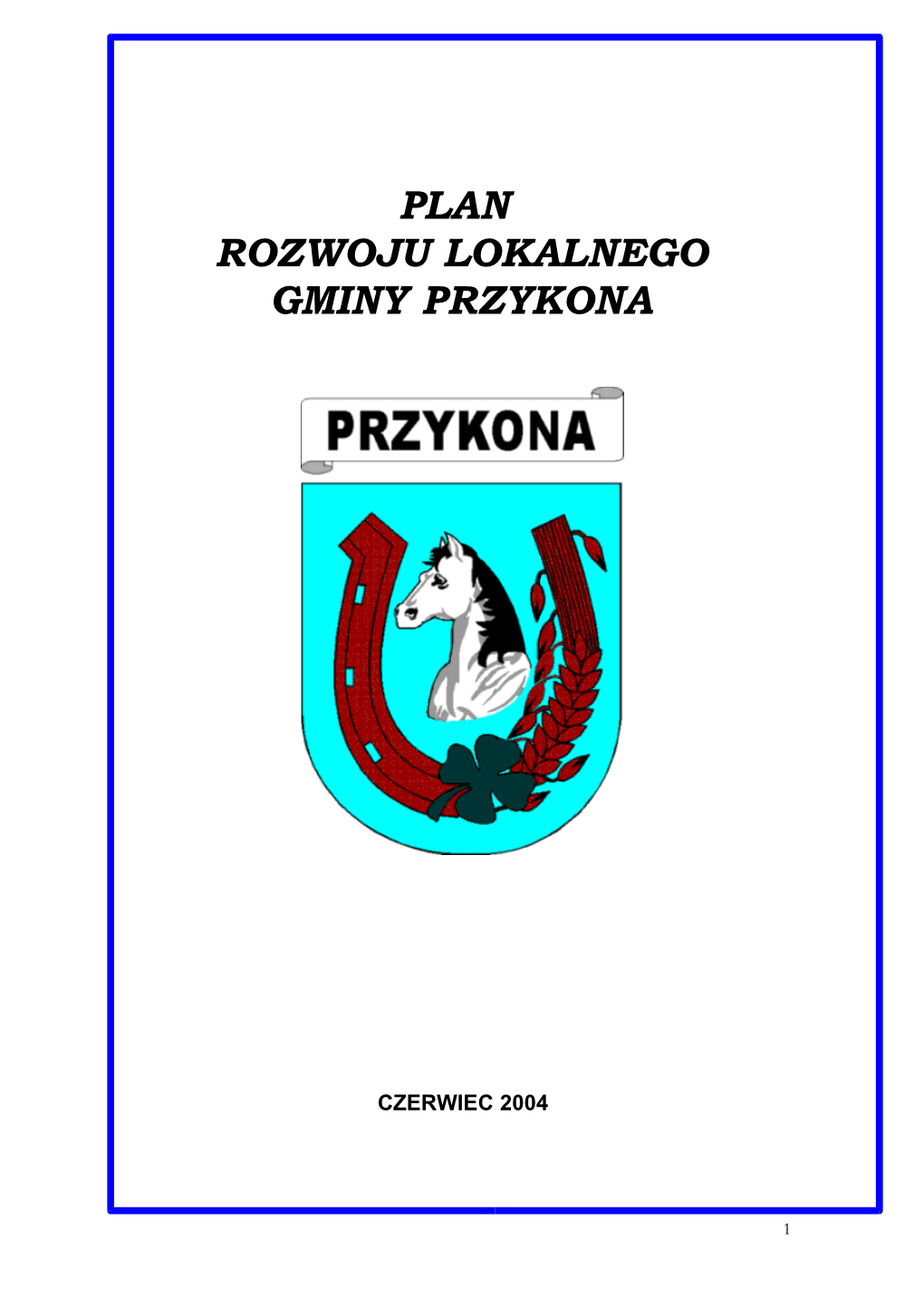 Plan Rozwoju Lokalnego Gminy Przykona