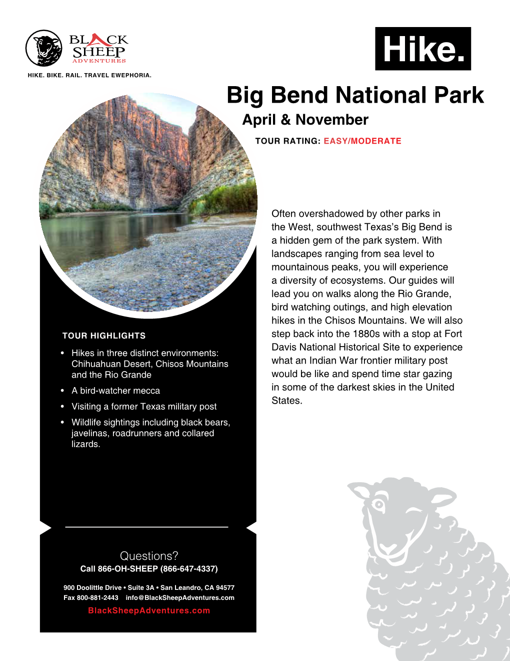 Big Bend National Park April & November
