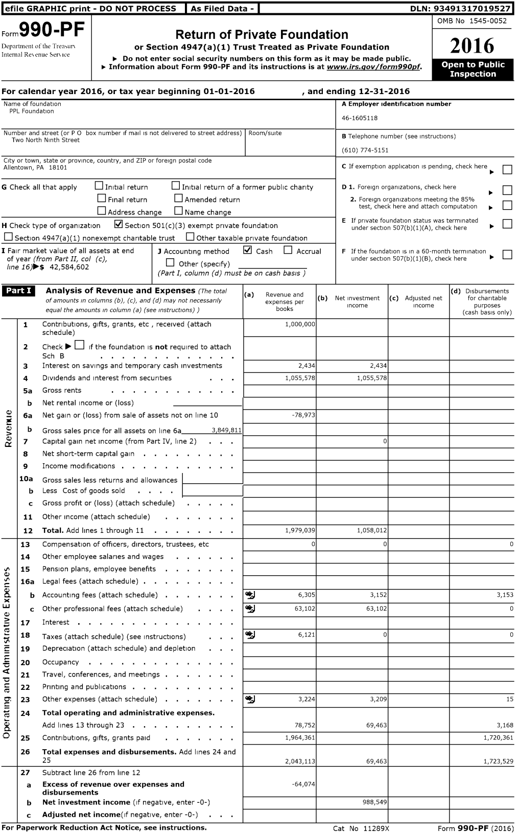 2016 Internal Rev Enue Ser Ice ► Do Not Enter Social Security Numbers on This Form As It May Be Made Public