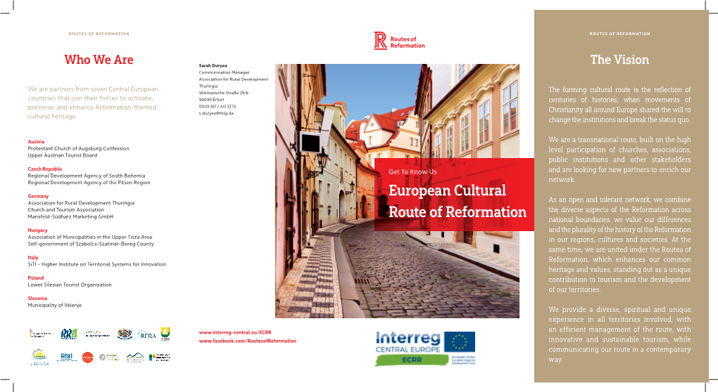 European Cultural Route of Reformation Final Conference Luther´S Death House Lutherstadt Eisleben St