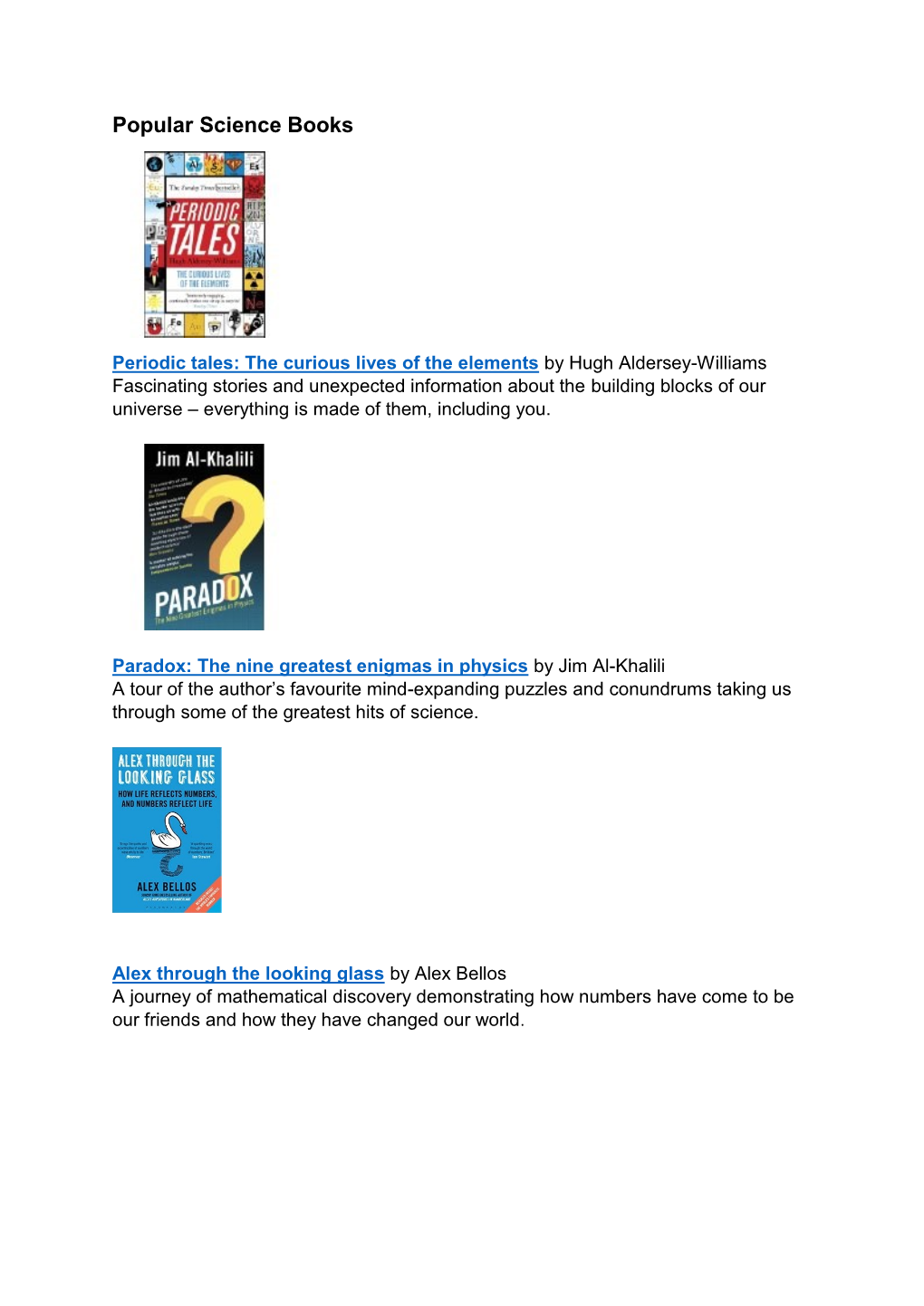 Popular Science Books