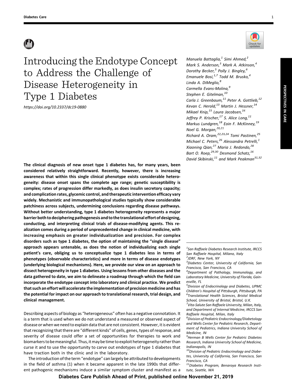 Introducing the Endotype Concept to Address the Challenge of Disease