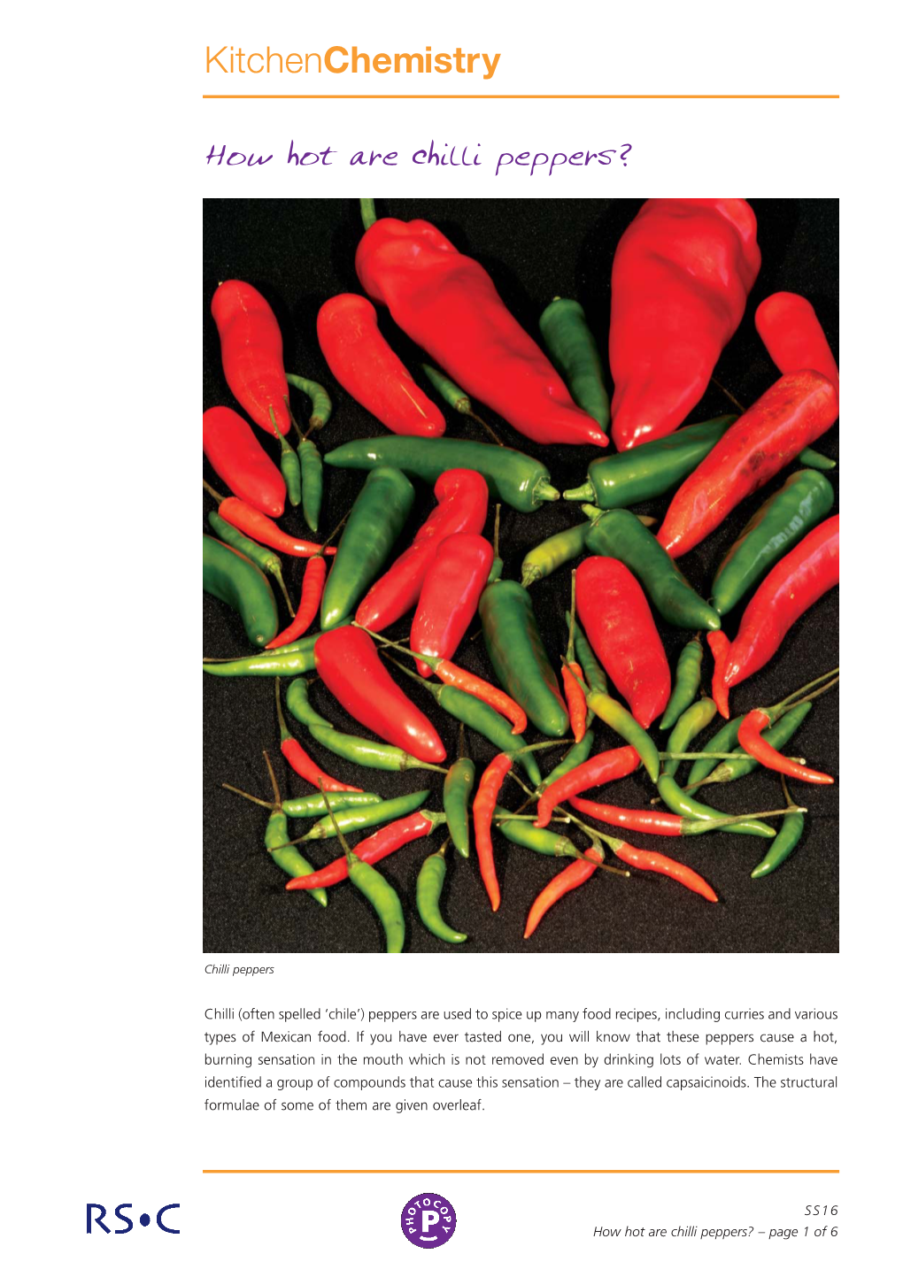 How Hot Are Chilli Peppers?