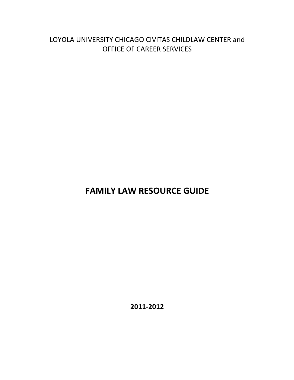 Family Law Resource Guide