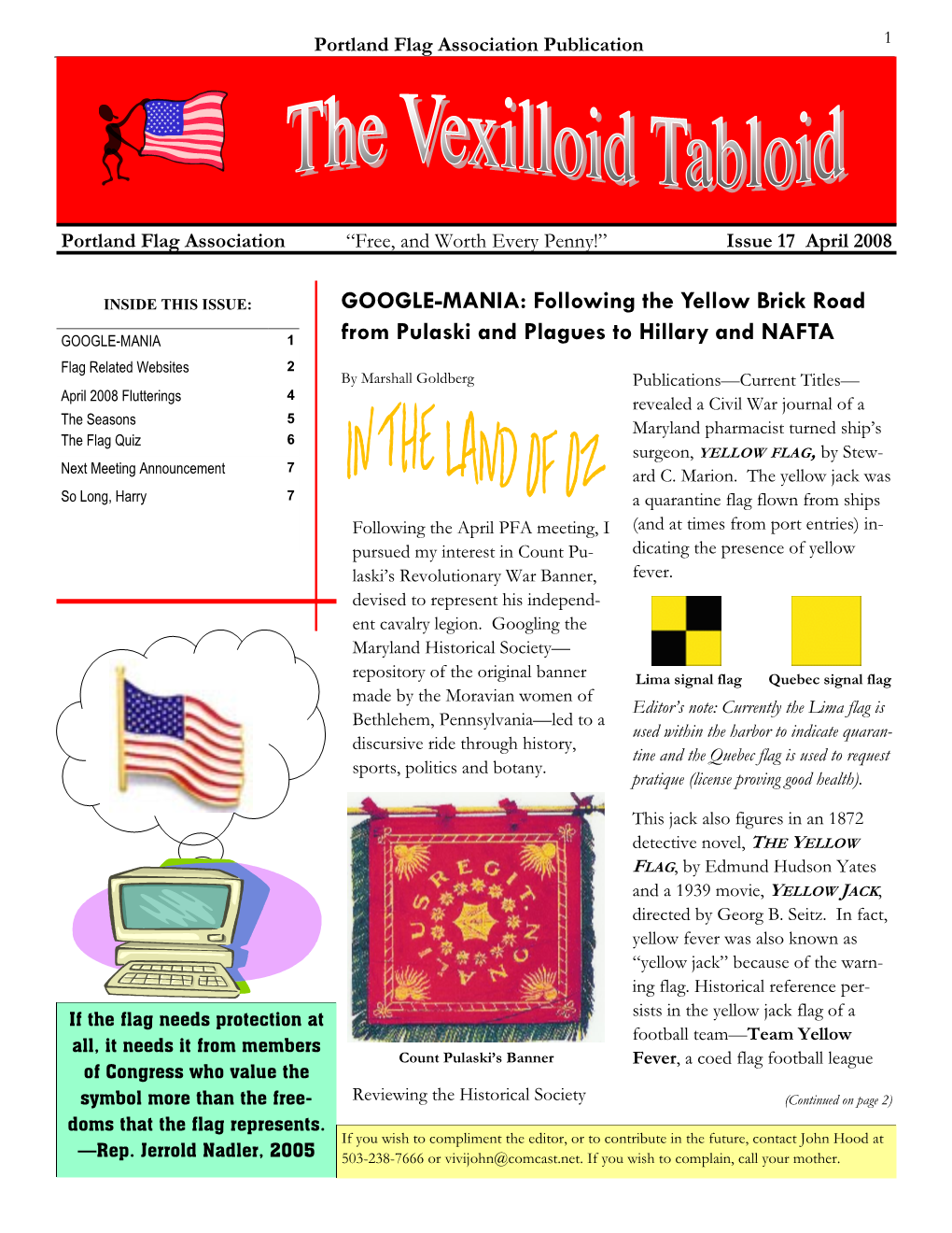 The Vexilloid Tabloid #17, April 2008