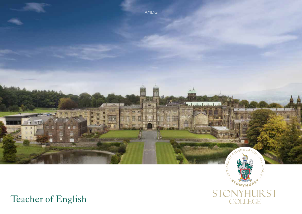 Teacher of English an Introduction to Stonyhurst College
