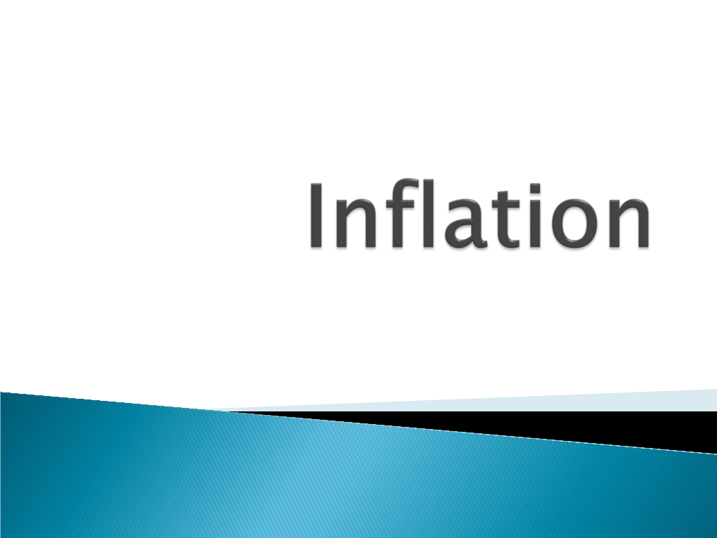 MA Economics on Inflation