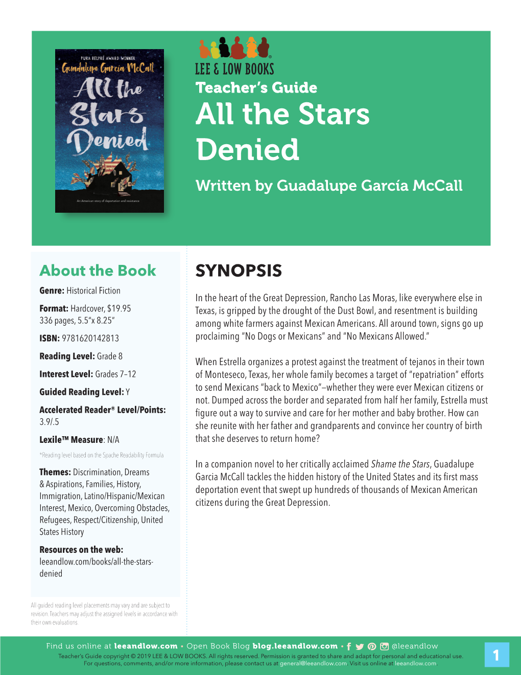 All the Stars Denied Written by Guadalupe García Mccall