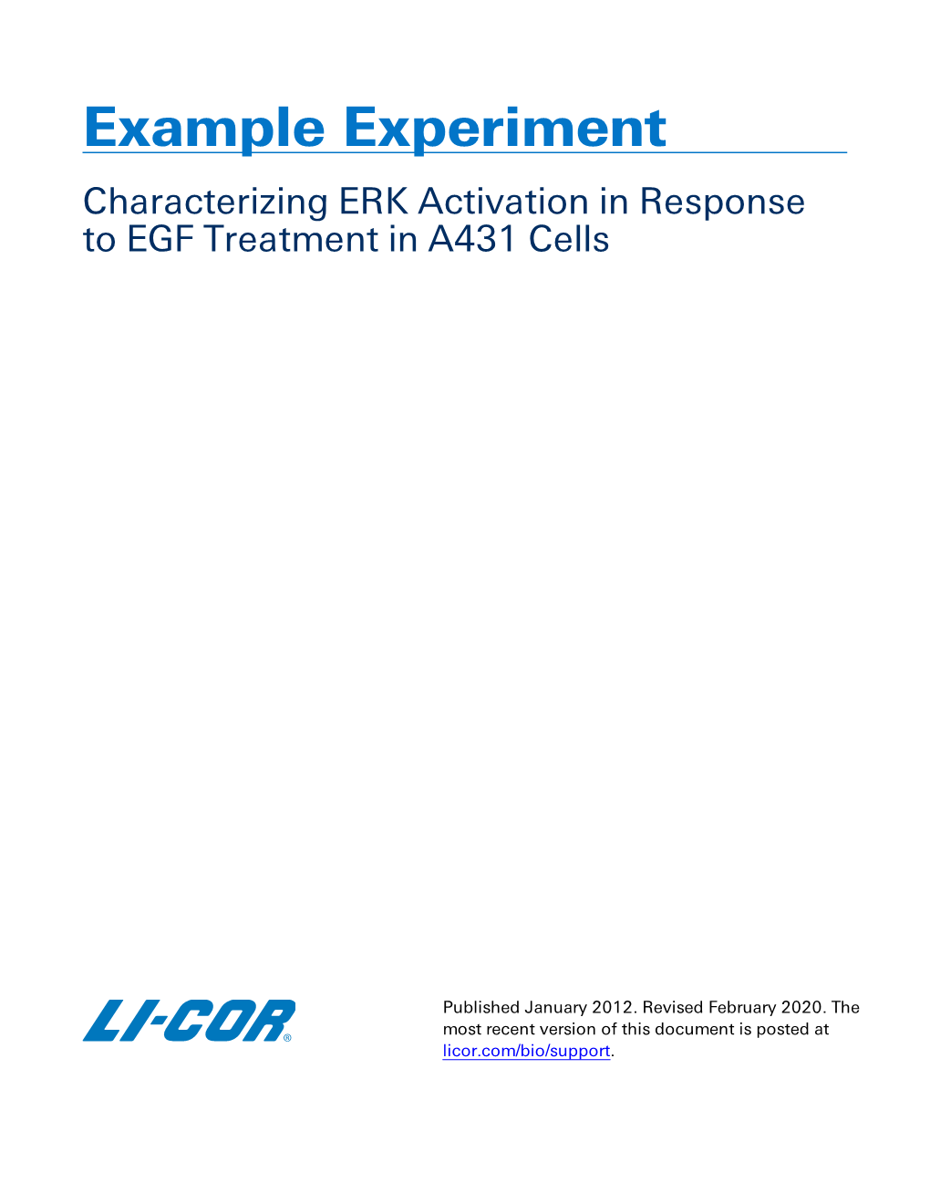 Characterizing ERK Activation in Response to EGF Treatment in A431 Cells