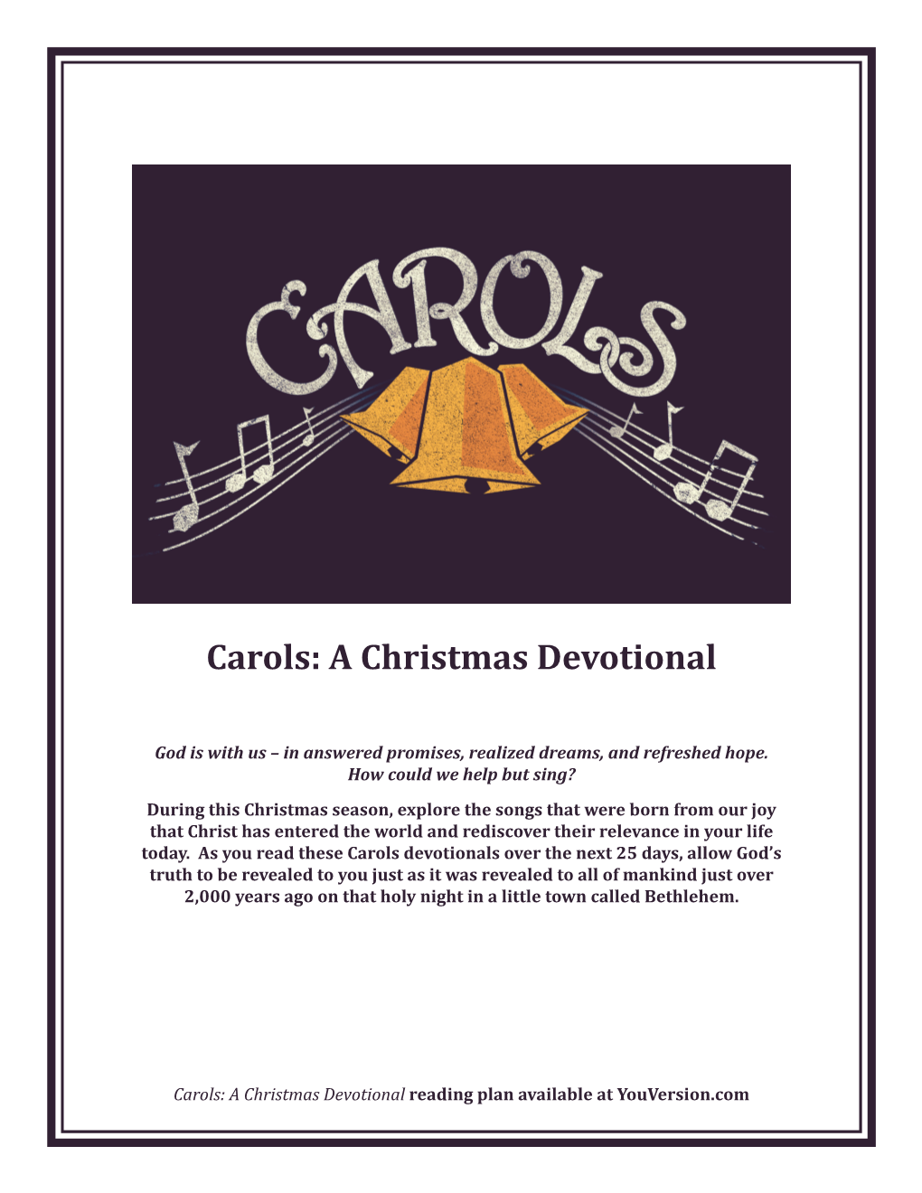 Carols: a Christmas Devotional