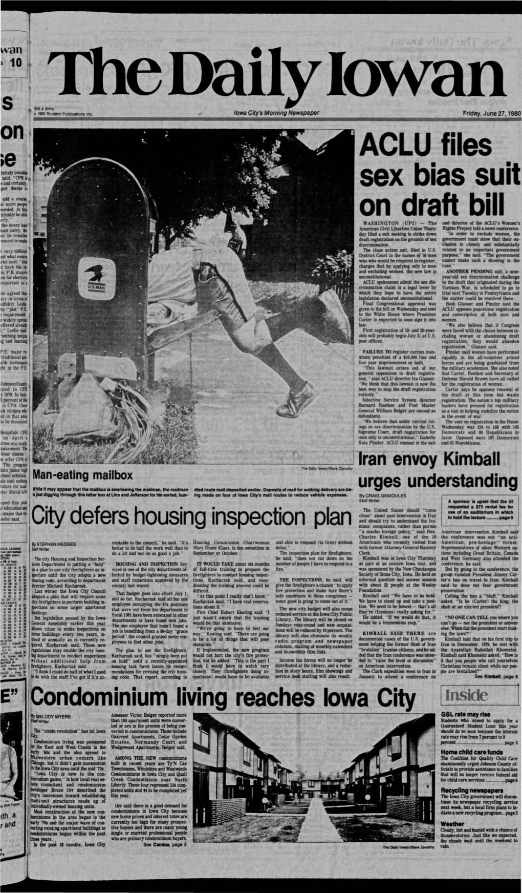 Daily Iowan (Iowa City, Iowa), 1980-06-27