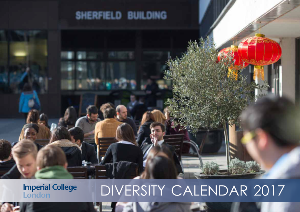 DIVERSITY CALENDAR 2017 Diversiton Leading the World in Diversity Diversity Calendar 2017