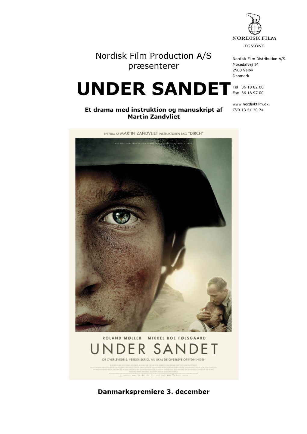 UNDER SANDET Fax 36 18 97 00