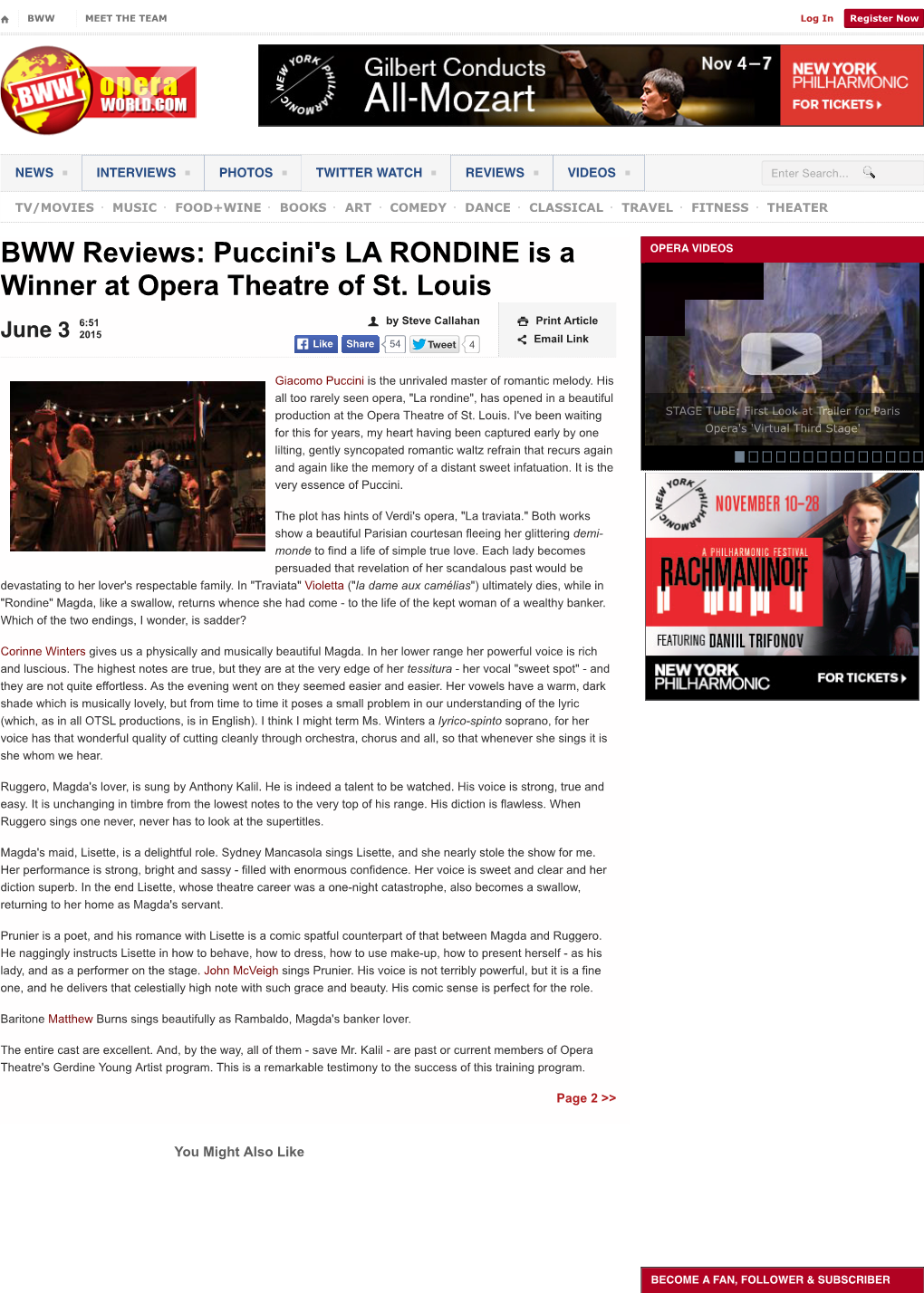 BWW Reviews: Puccini's LA RONDINE Is a Winner at Opera