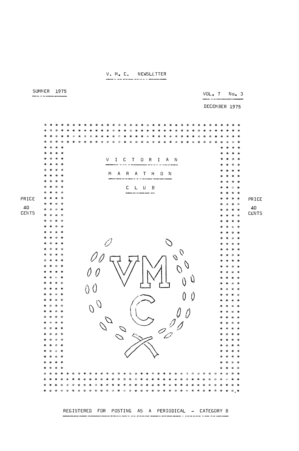 Victorian Marathon Club Newsletter