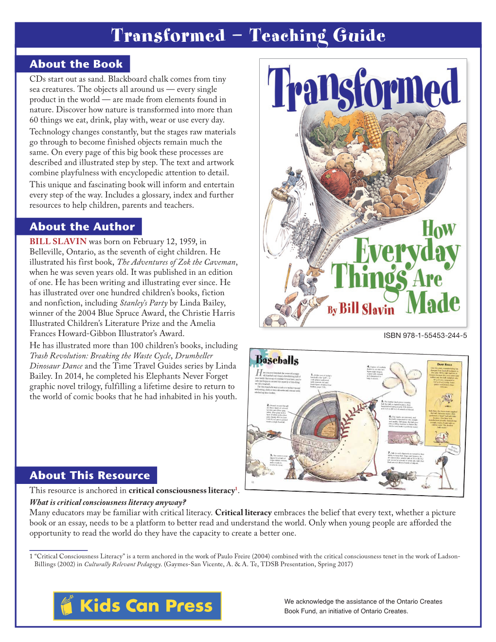 Transformed — Teaching Guide About the Book