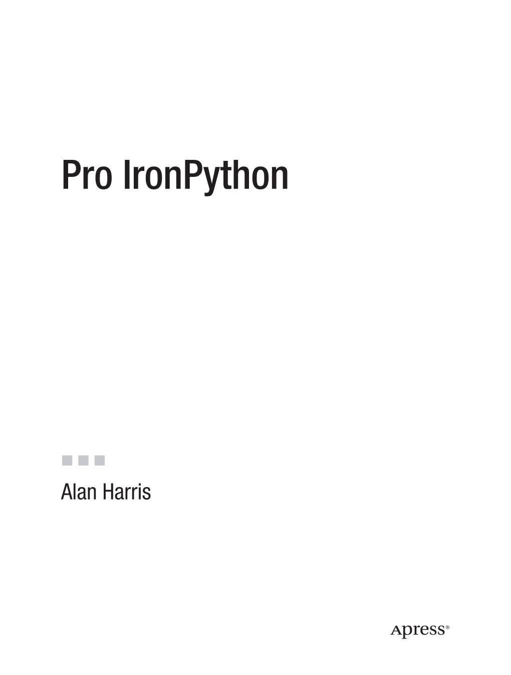 Pro Ironpython (2009).Pdf