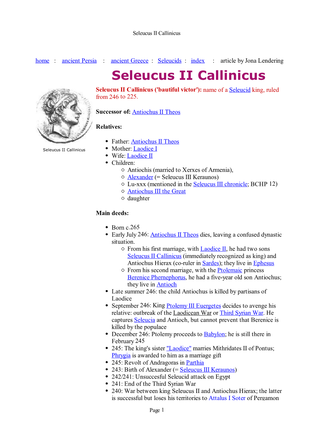 Seleucus II Callinicus