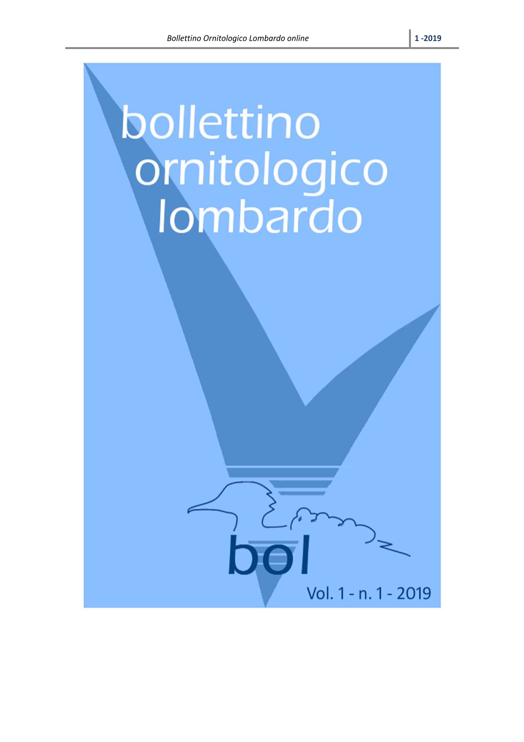 Bollettino Ornitologico Lombardo Online 1 -2019